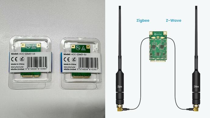 Mixtile 2-in-1 Zigbee & Z-Wave mPCIe Interface Module\ 570xauto